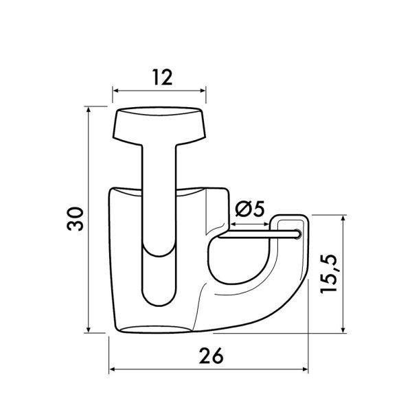 H100 Security Hook 20kg - 5pcs