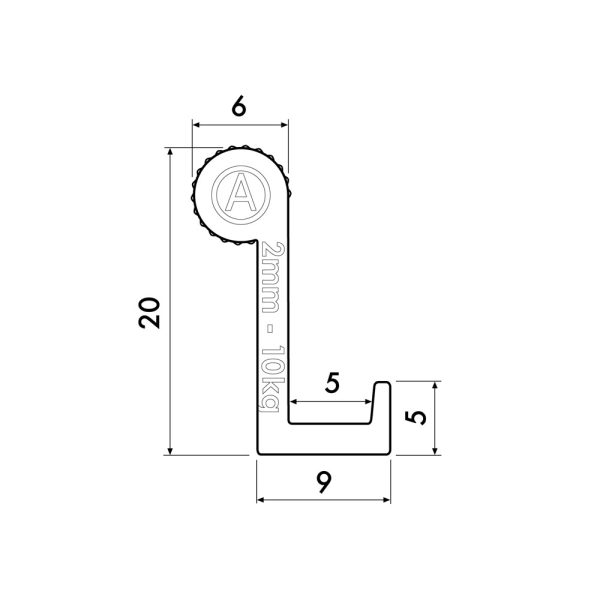 Artiteq Picture Hook Alu 10kg
